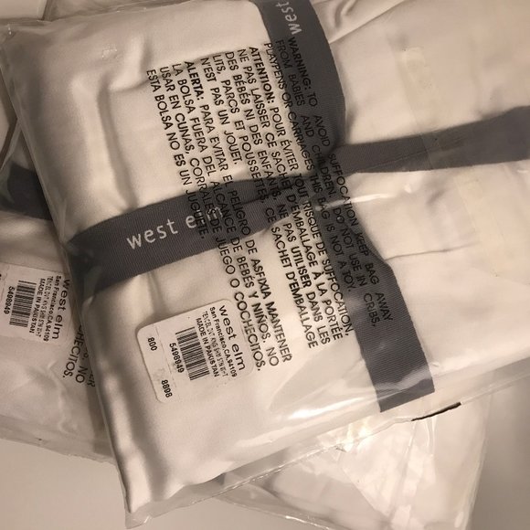 WEST ELM Tencel Pillow Shams **NEW** King - Picture 2 of 2